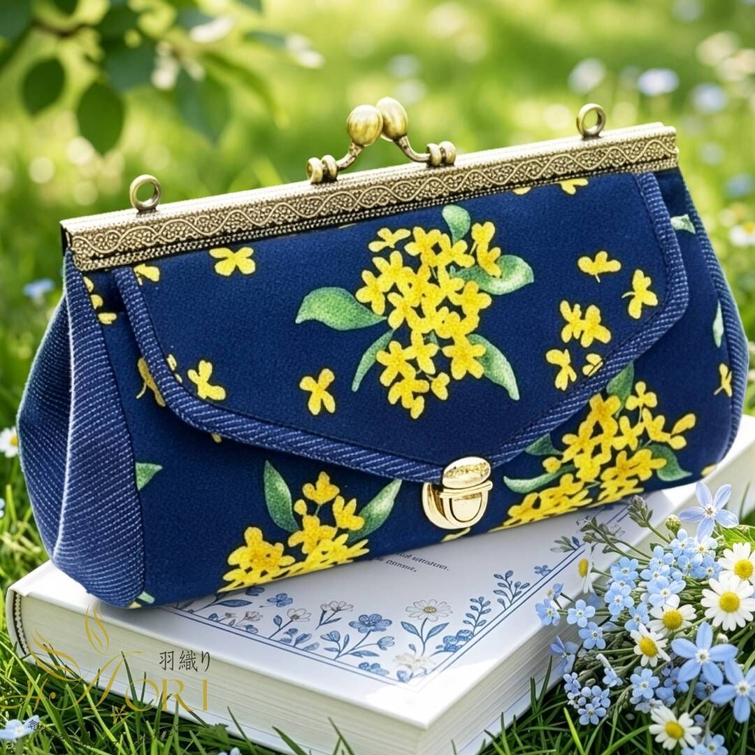 微光花語口金斜背包【成品包】