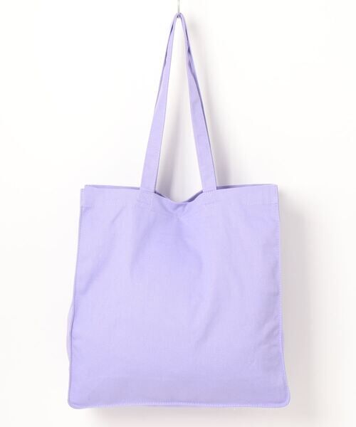 【預購】J0405603 MLB 彩色帆布托特袋｜大容量｜休閒百搭｜球隊Logo設計｜NY淺紫色