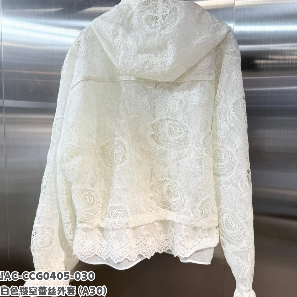 JAC-CCG0405-030 白色鏤空蕾絲外套 (A30)