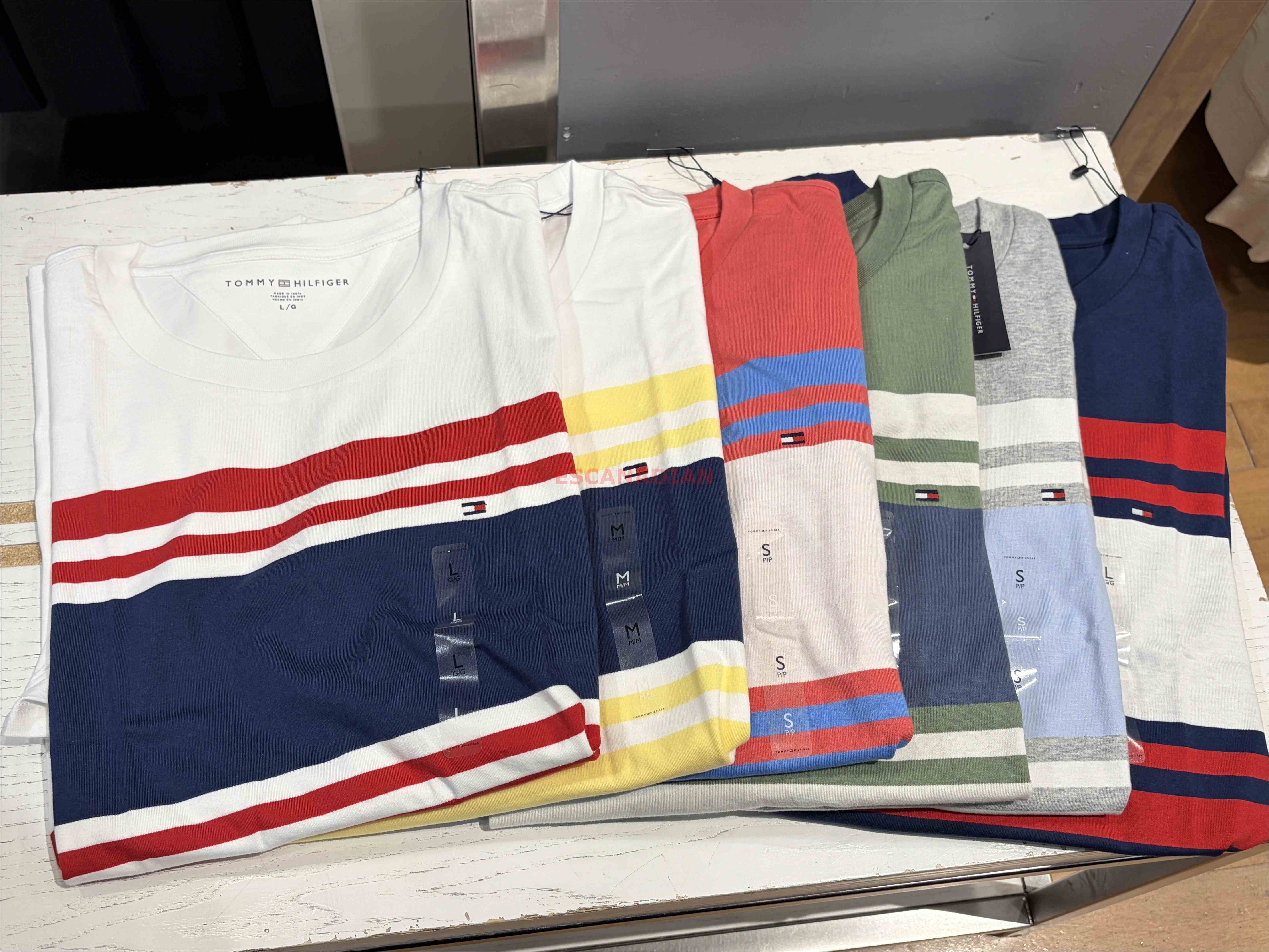 TOMMY 男大人 經典款 圓領 條紋 短TEE (6色)