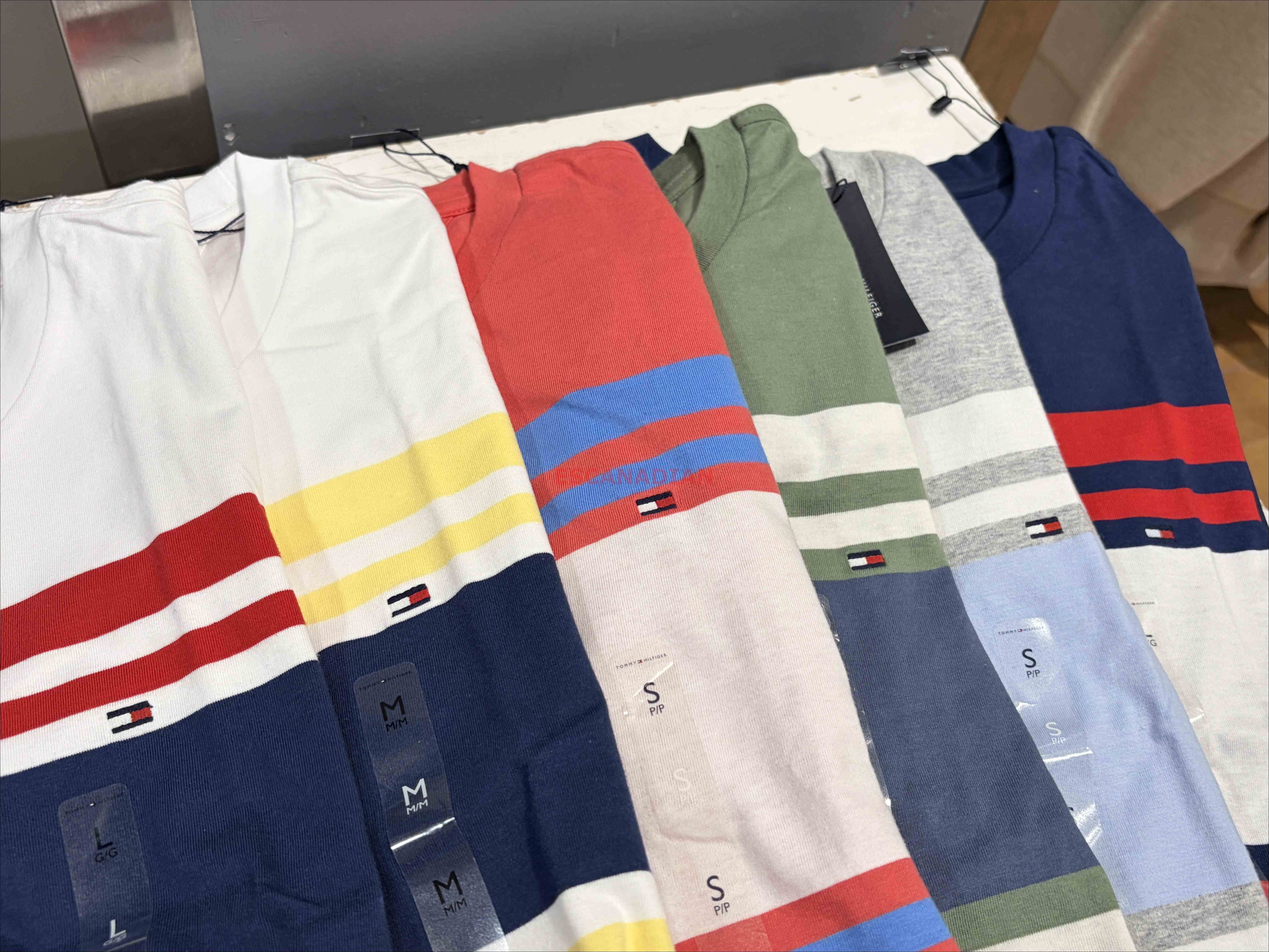 TOMMY 男大人 經典款 圓領 條紋 短TEE (6色)