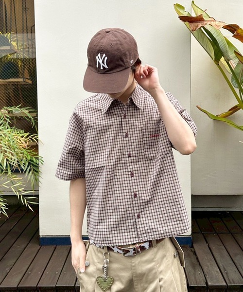 <早春先帥> 日本 限定 Kutir Boxy 刺繡 格紋 短袖 襯衫 四色