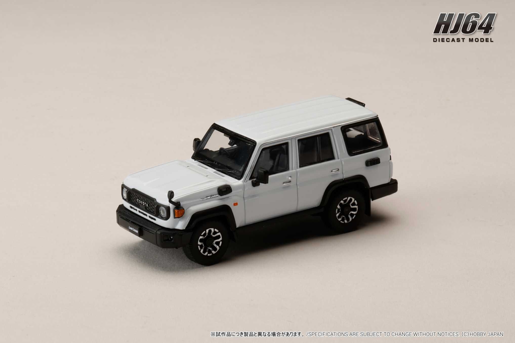 PO-$161 * HOBBY JAPAN * 1:64 TOYOTA LAND CRUISER LC70 SUPER WHITE