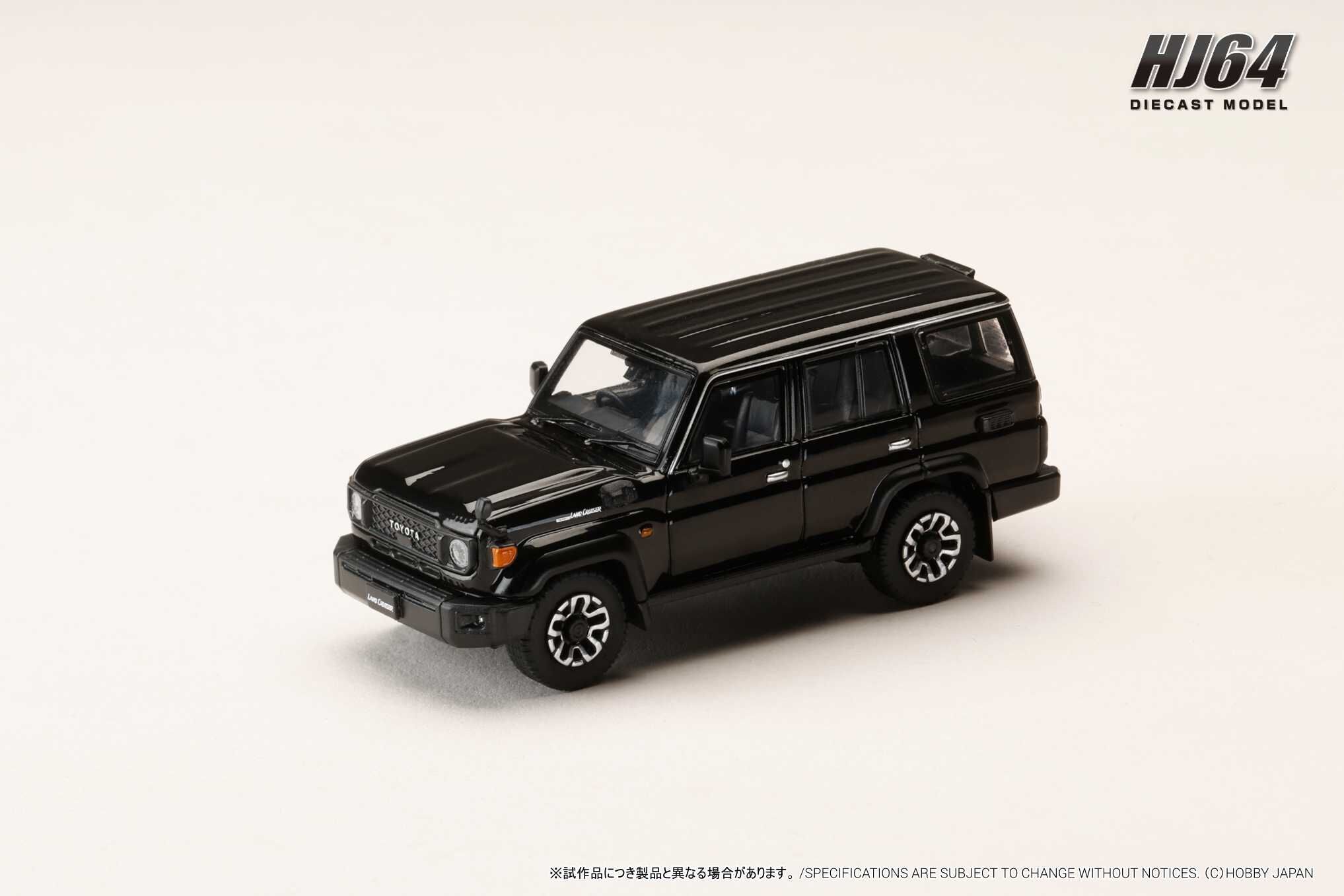 PO-$161 * HOBBY JAPAN * 1:64 TOYOTA LAND CRUISER LC70 ATTITUDE BLACK