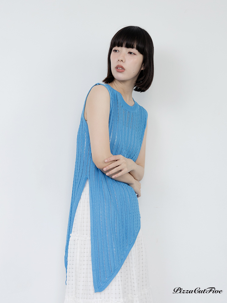 不規則造型針織背心 PizzaCutFive PCF262411022