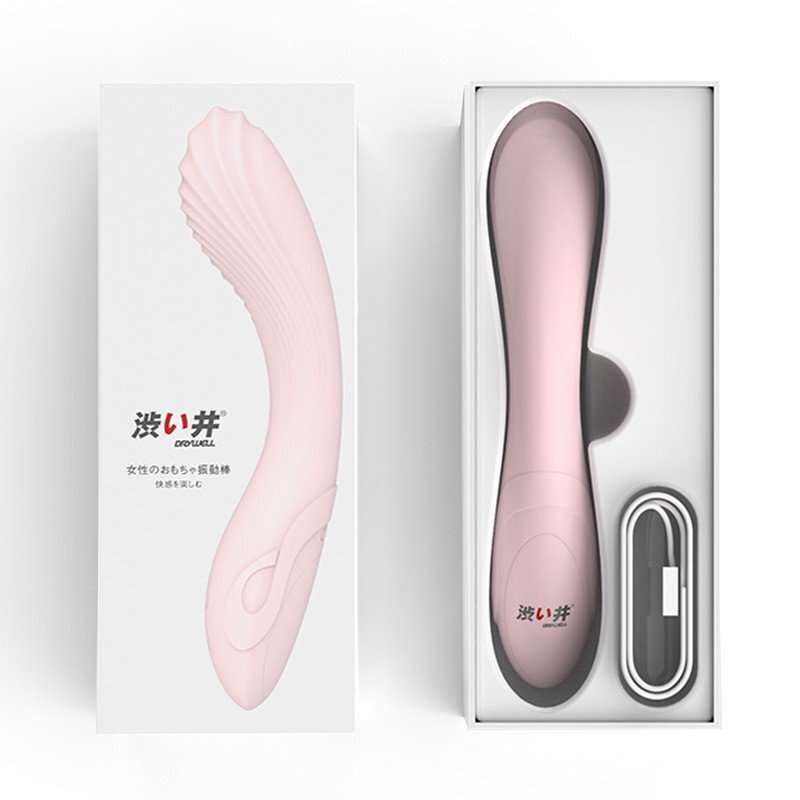 Drywell澀井 6段變頻軟膚任彎自慰按摩棒 (紅色/白色)