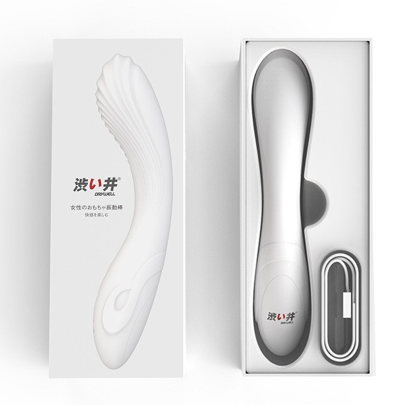 Drywell澀井 6段變頻軟膚任彎自慰按摩棒 (紅色/白色)