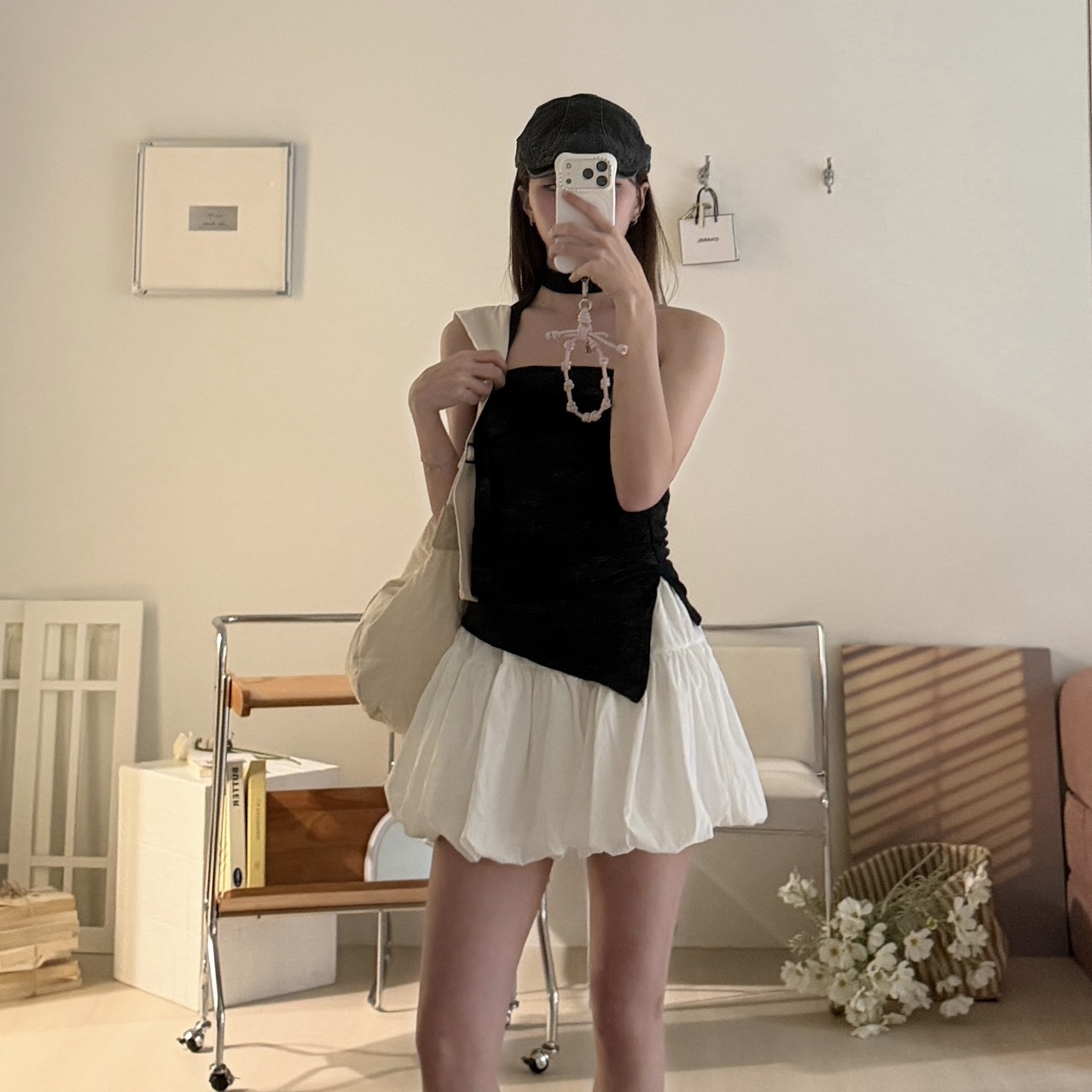 6535附皮帶芭蕾風蛋糕短裙（Ｒ）