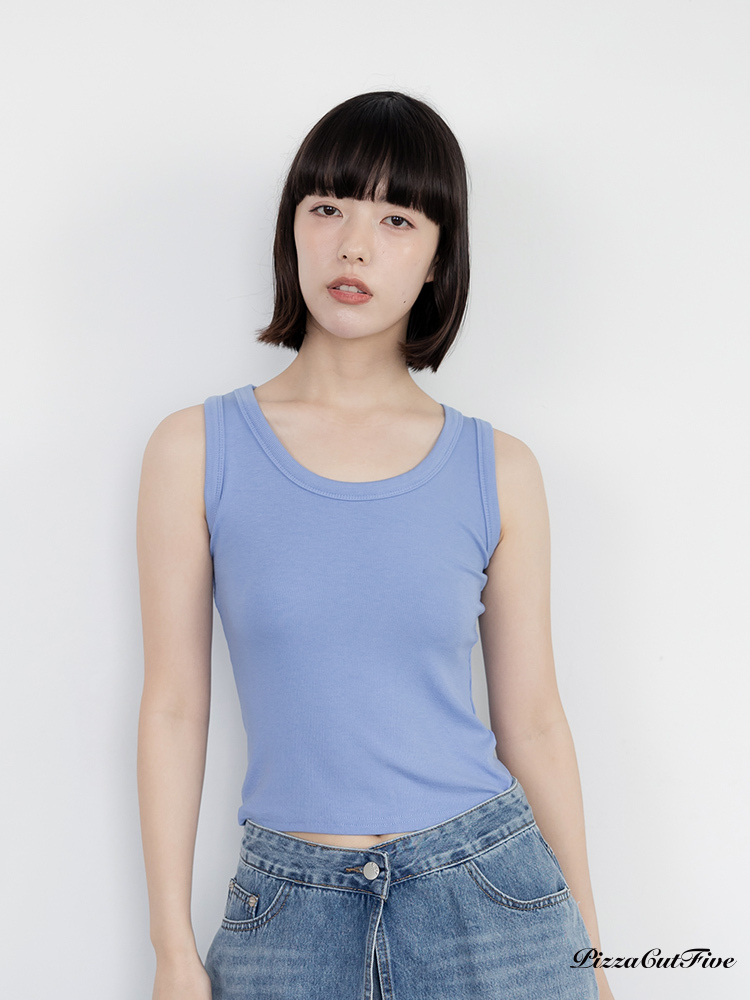 素色U領背心 PizzaCutFive PCF262411015