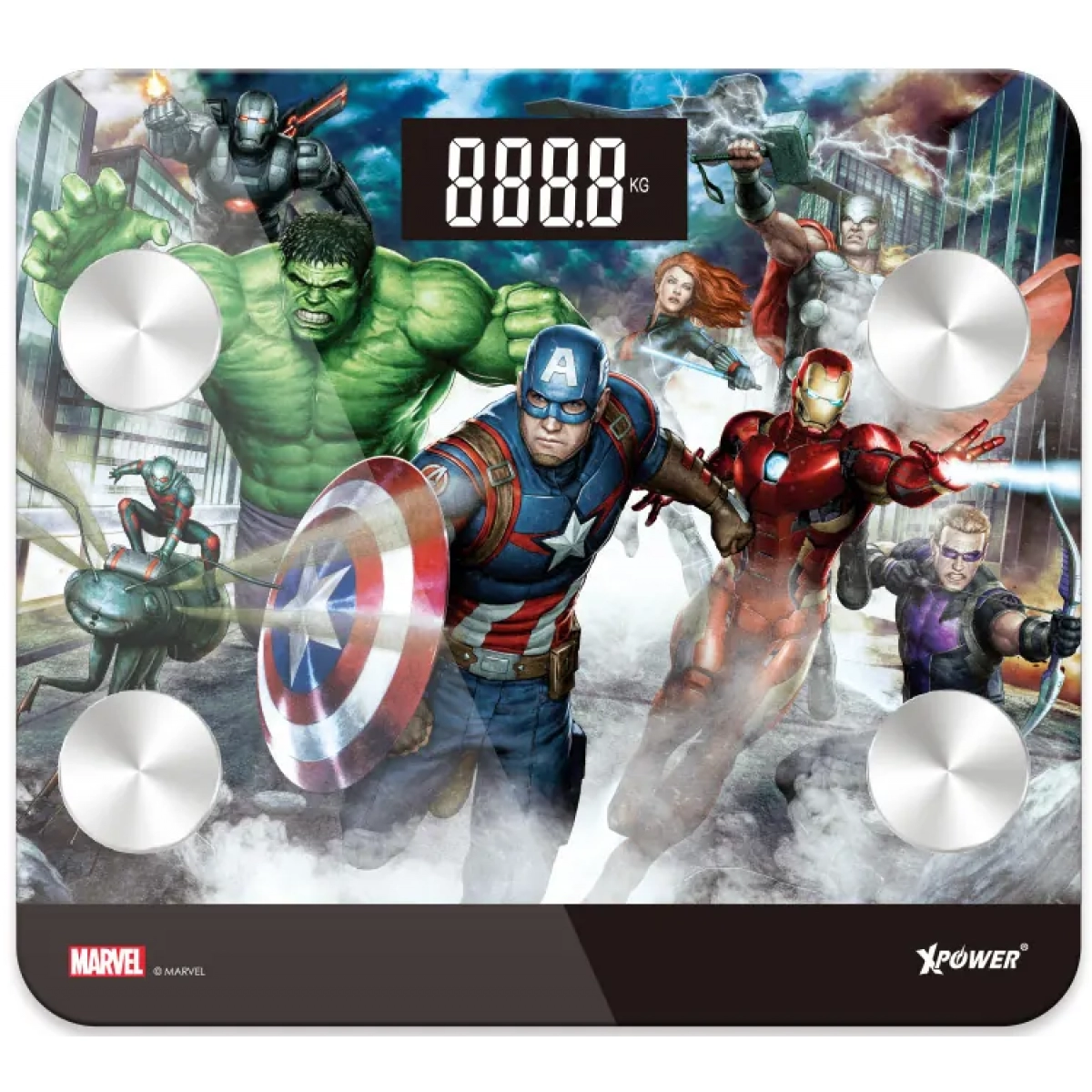 (2026春季限時優惠) XPower x Marvel 復仇者聯盟系列智能脂肪磅 SBS1 xp-sbs1-dav,p/n:sy06
