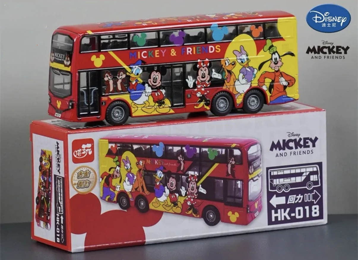 香港合金車/迴力車 - 米奇好友 雙層巴士 (大Size版)