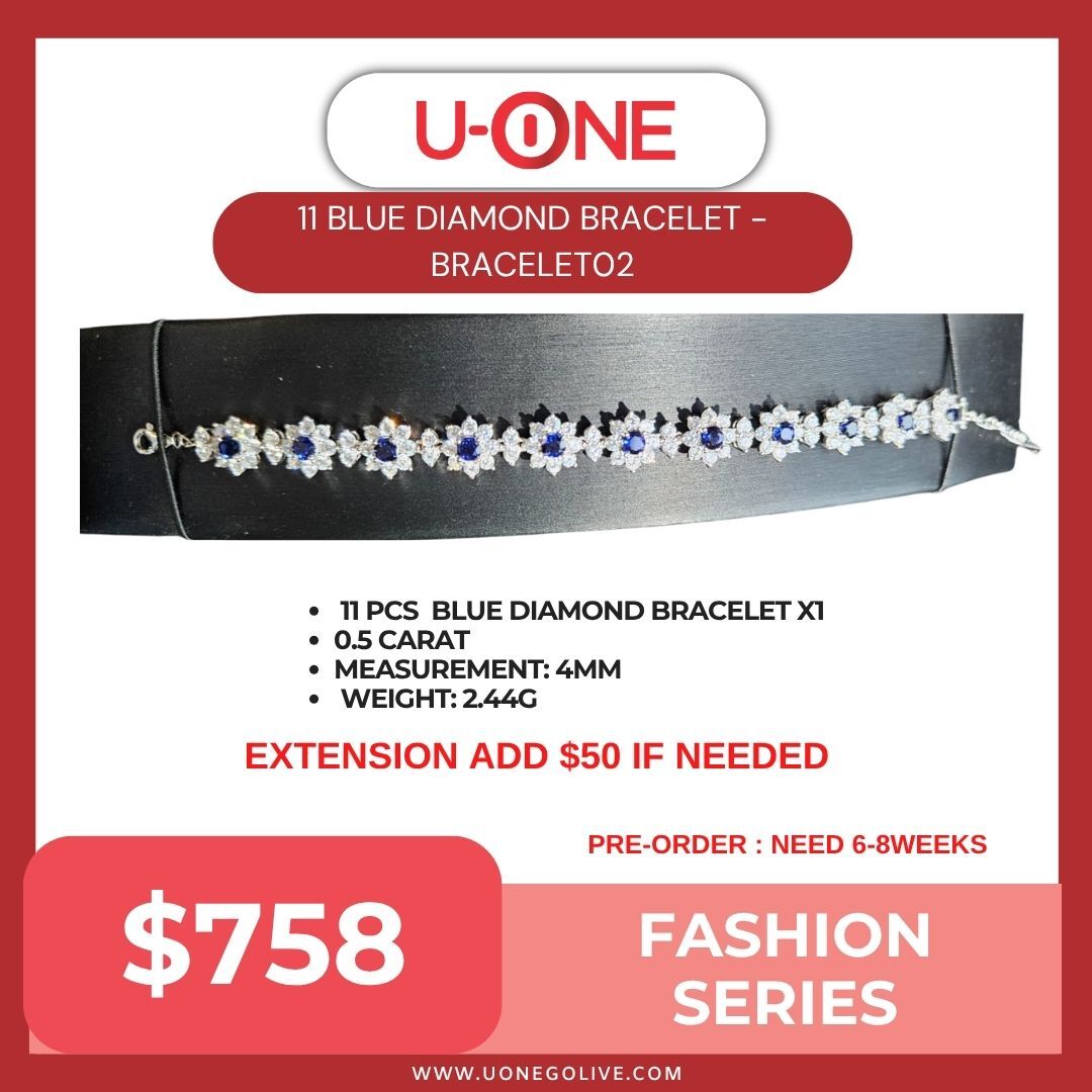 11 BLUE DIAMOND BRACELET - BRACLET02