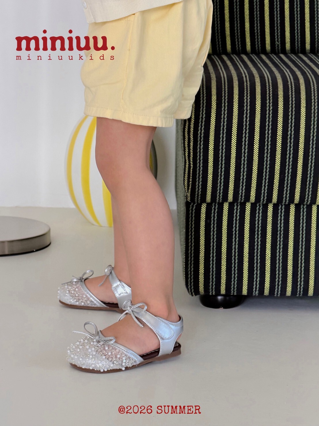 小公主珍珠蝴蝶涼鞋