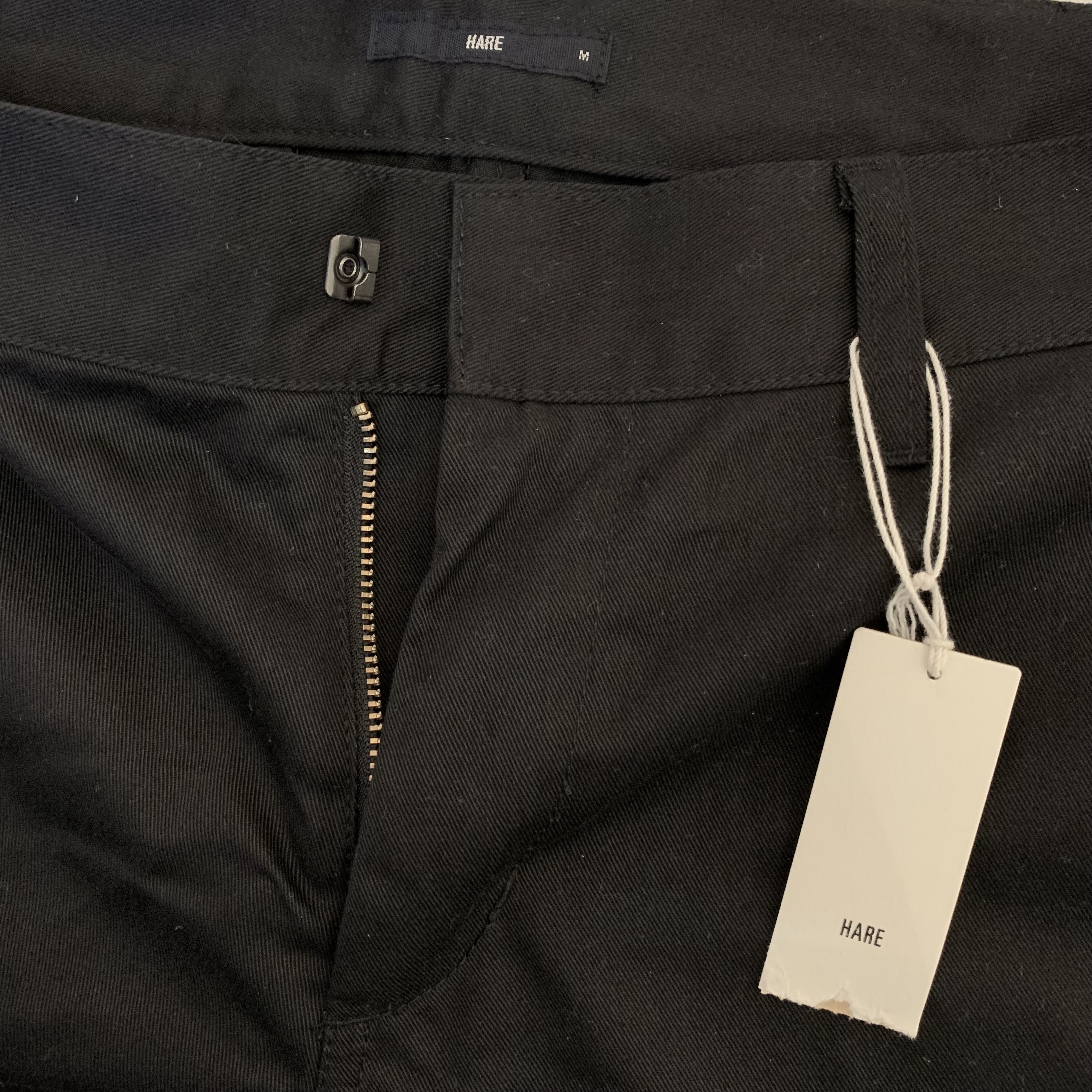 HARE JAPAN CHINO PANTS ((S+)) *新品 (未使用) - BLACK SIZE M IN STOCK NOW (現貨發售中)
