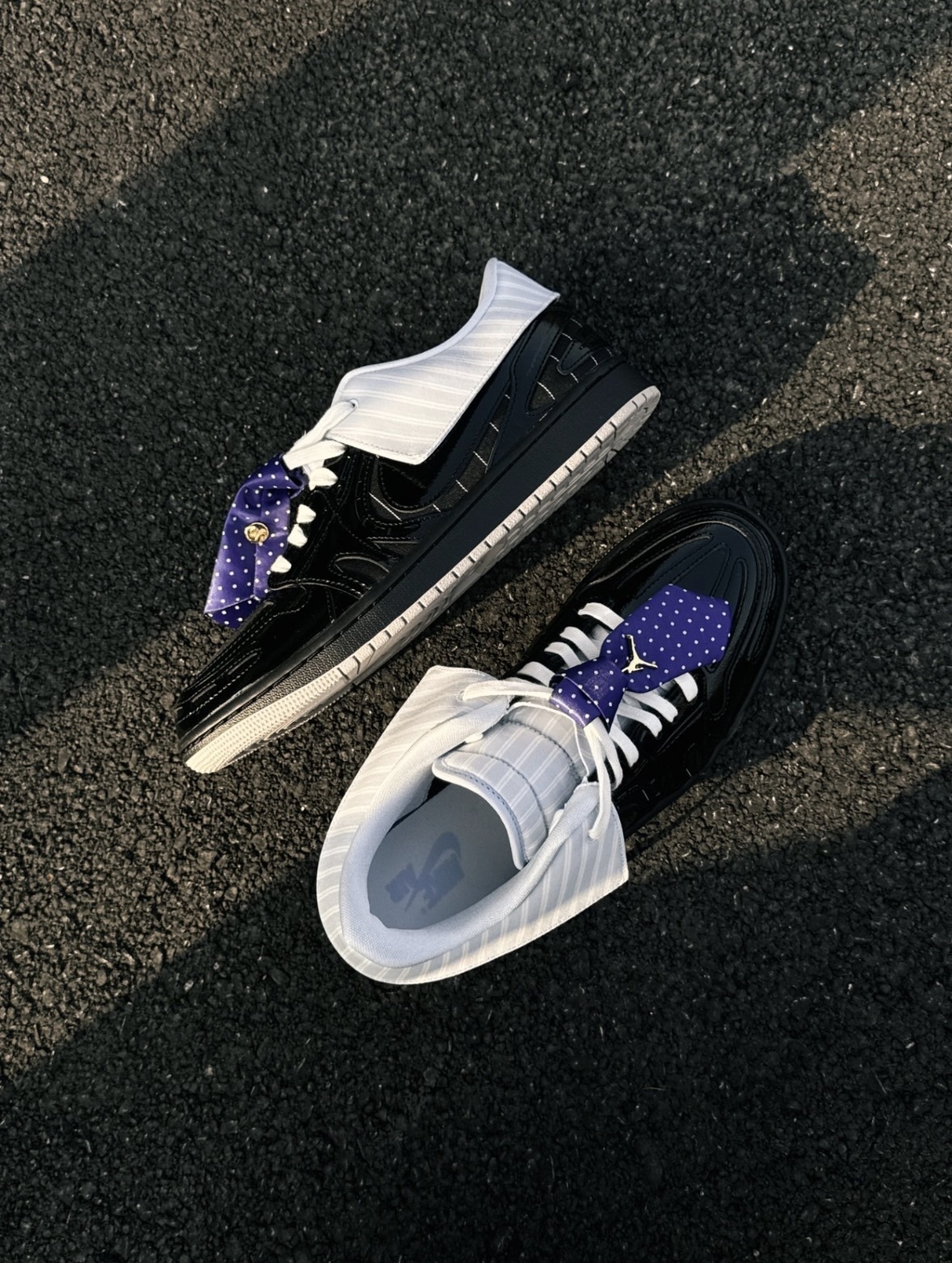 Jordan Air Jordan 1 Method of Make 漆皮 條紋 可拆卸領帶 男女款 黑色 IR7554-001