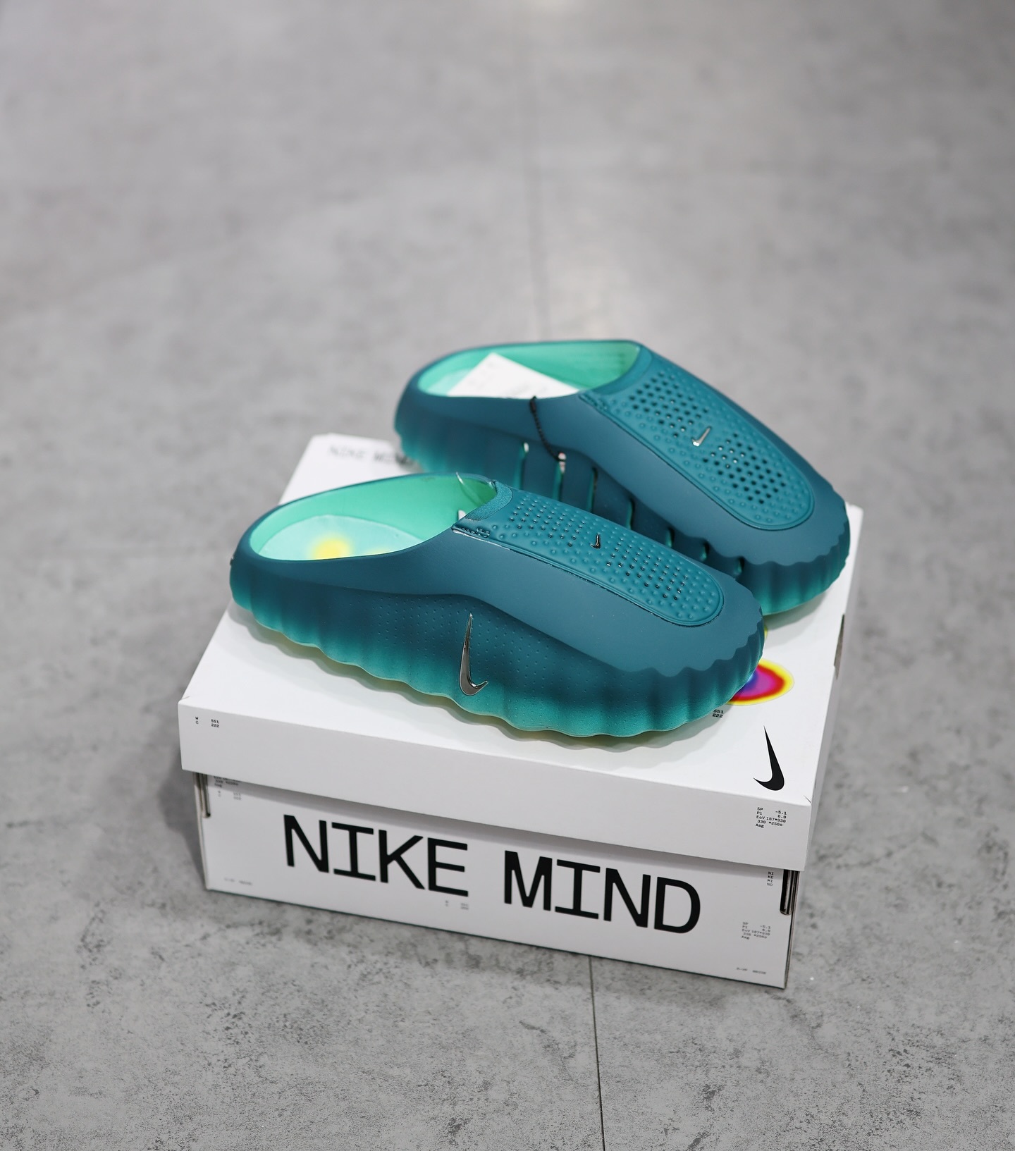 NIKE MIND 001 Slide Geode Teal Light Menta 湖水綠漸變  HQ4307-301