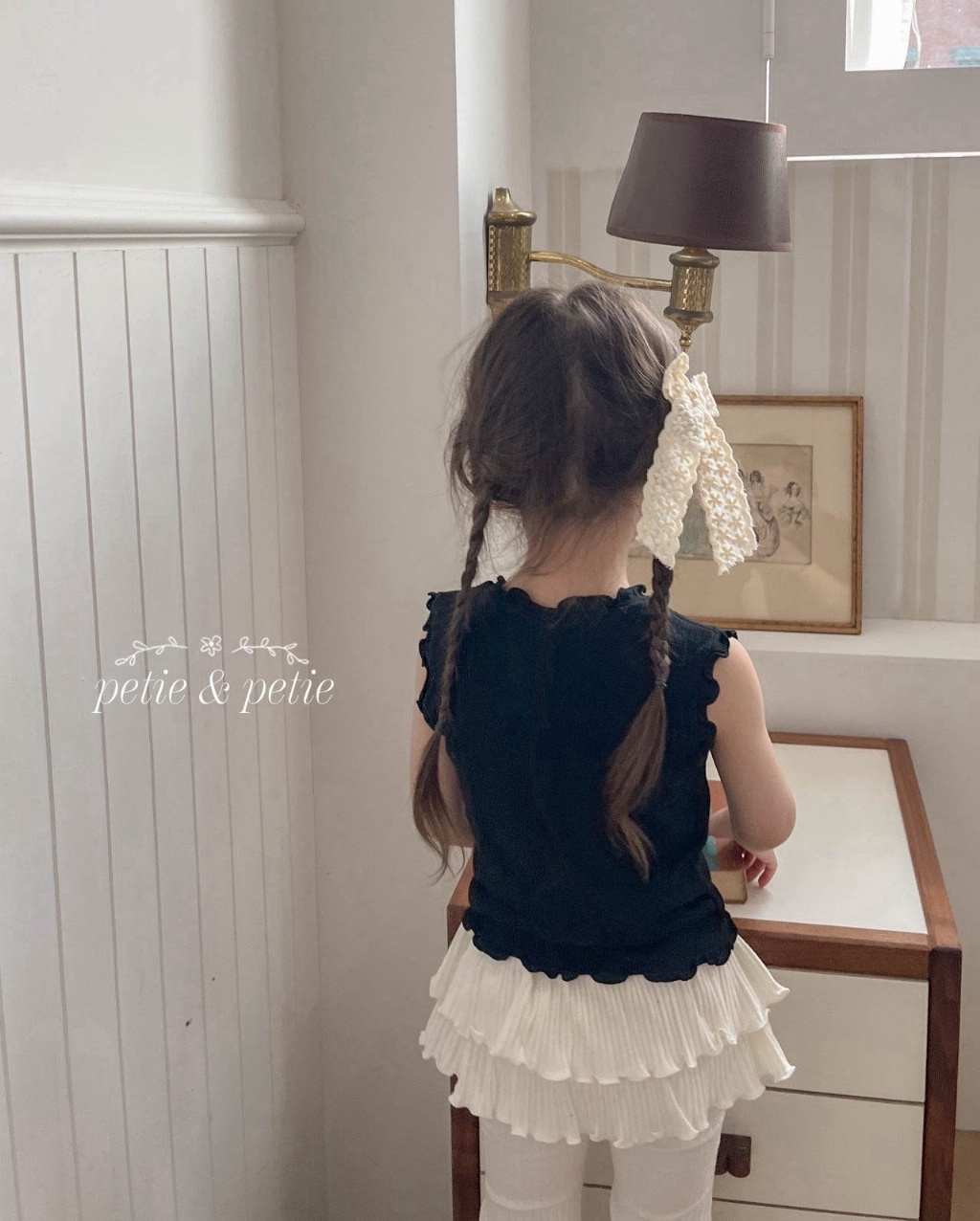 正韓夏Petitpetit 三色捲邊木耳背心