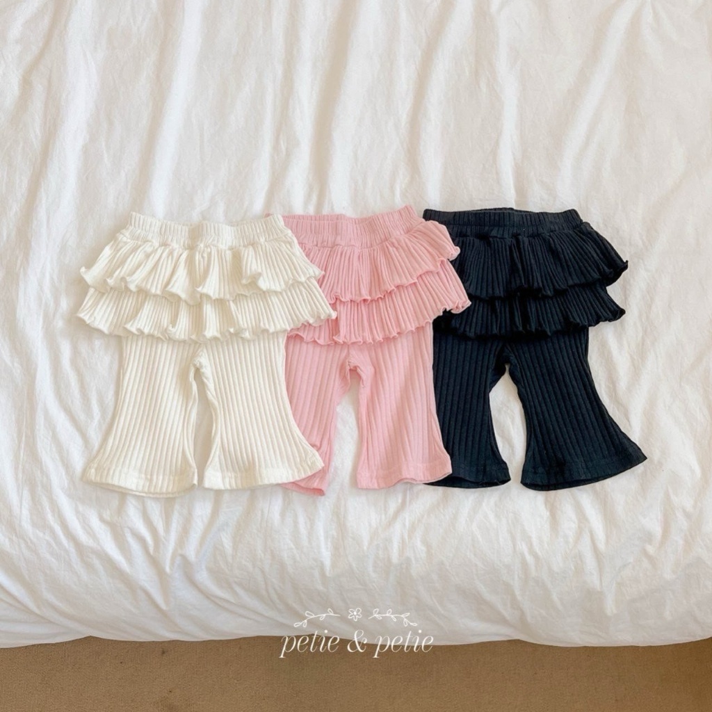 正韓夏Petitpetit 三色假兩件花邊內搭褲