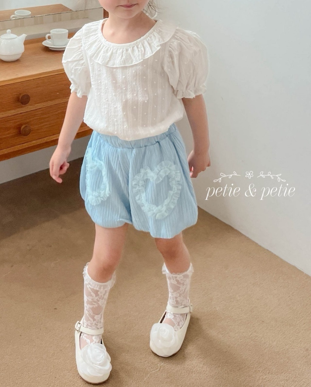 正韓夏Petitpetit 兩色泡泡感上衣