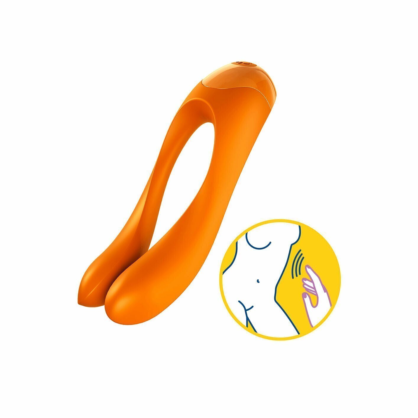 Satisfyer Candy Cane 指上共震器 (黑色/橙色)