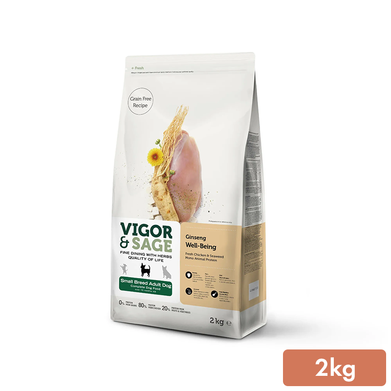 靈萃VIGOR&SAGE-小型成犬人參健體草本無穀糧 2kg