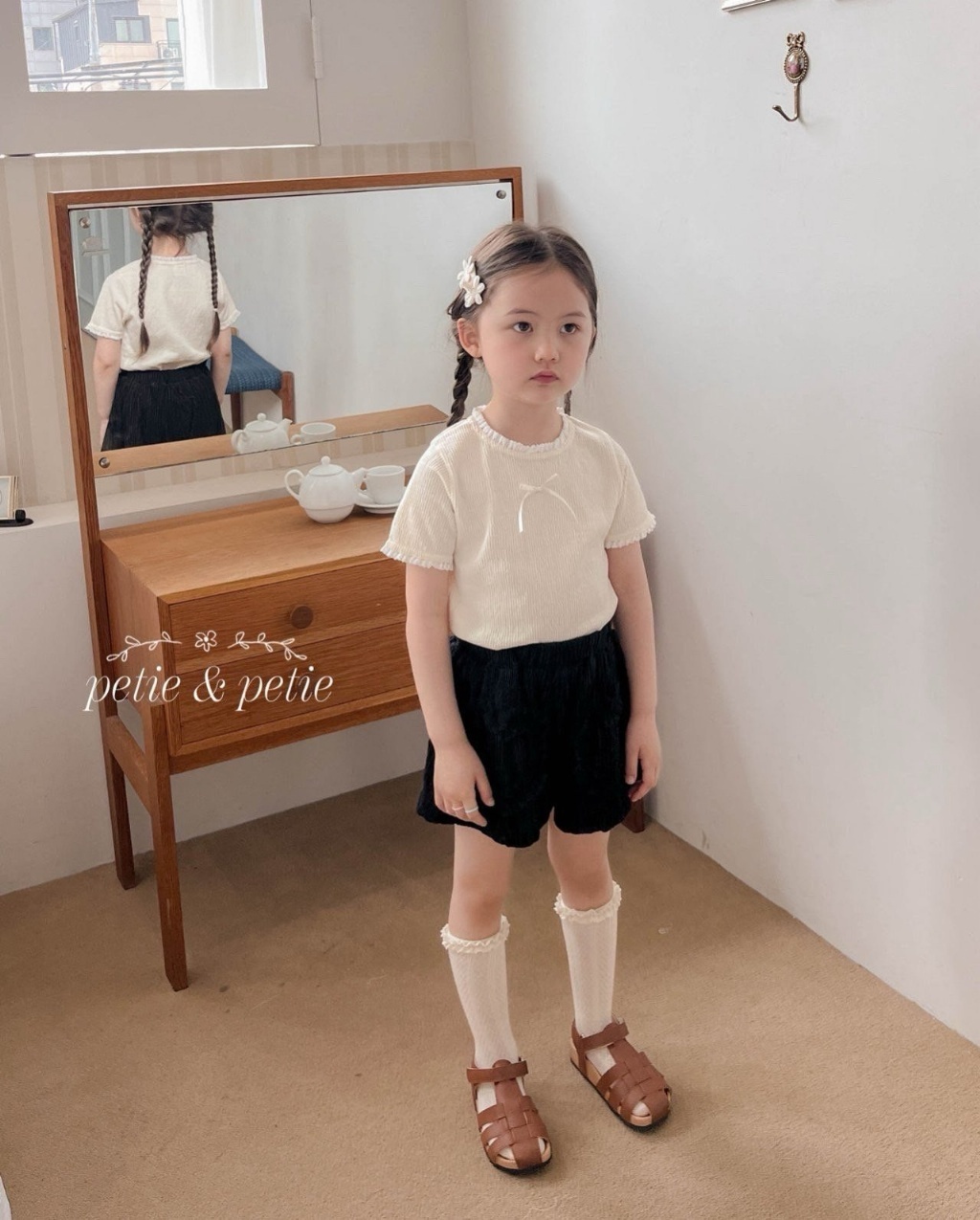 正韓夏Petitpetit 三色軟紗愛心短褲