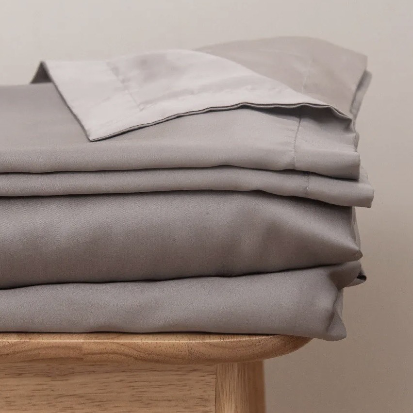 60支天絲薄枕頭套 | 亞麻灰 x 暖砂米