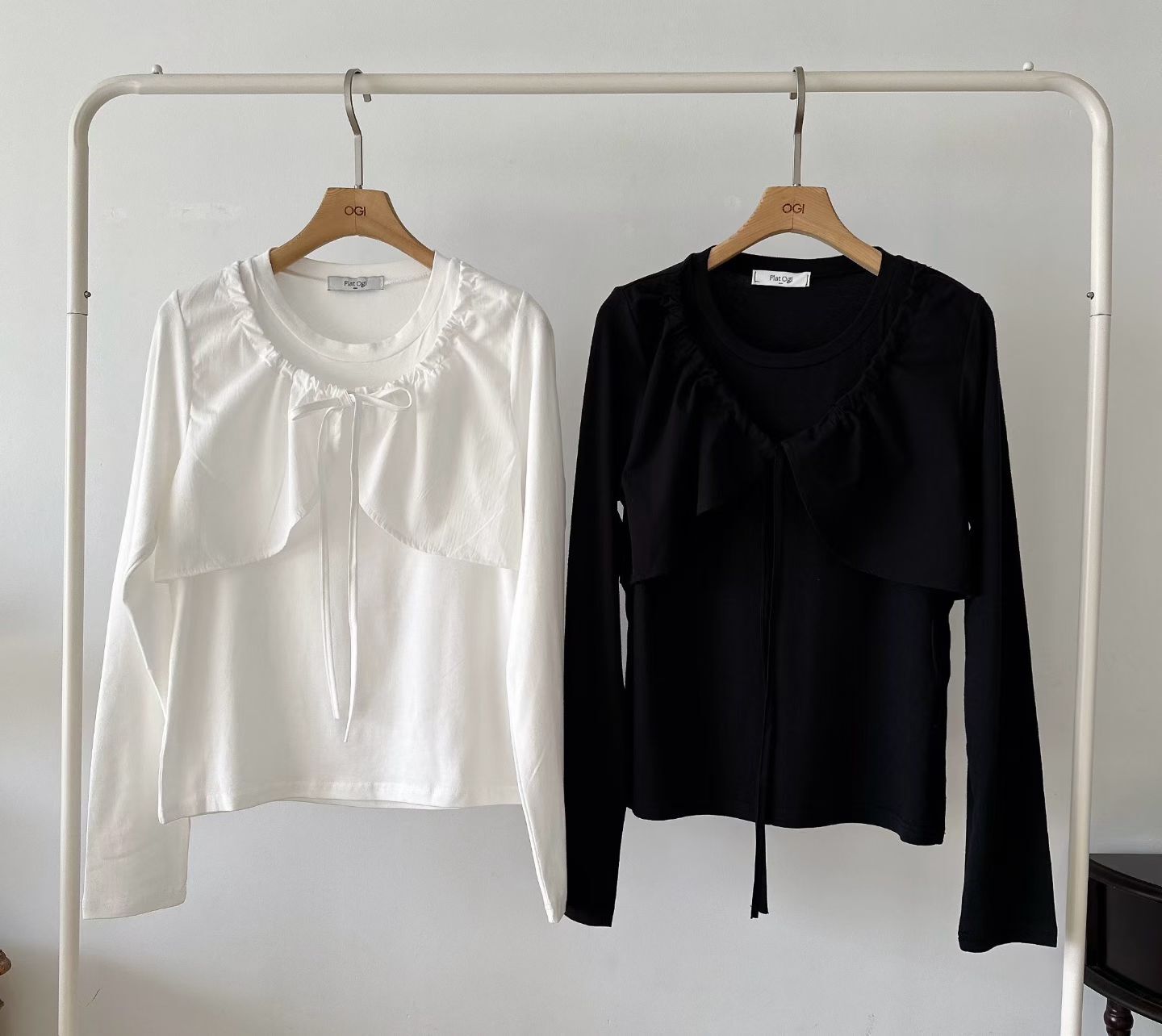 OG6044 蝴蝶開頁軟綿上衣