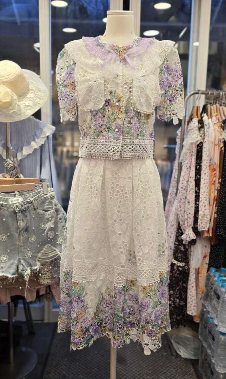 D02 上衣 胸40長18 下身：腰30-38HIP54長 29.5 $699 (一口價)