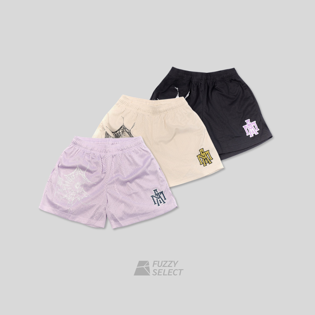 【逢甲FUZZY】MTA Cobweb Mesh Shorts 網布 蜘蛛網 短褲 黑 白 紫 M26SBS2