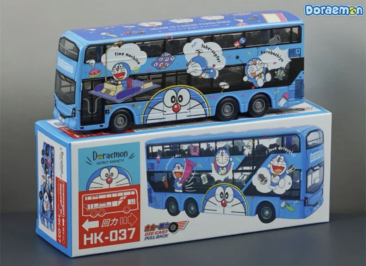 香港合金車/迴力車 - 多啦A夢 雙層巴士 (大Size版)