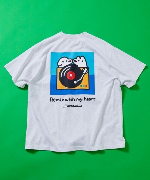 Matsui x FREAK'S STORE / 「Record」Back Print Crew Neck Short Sleeve T-Shirt