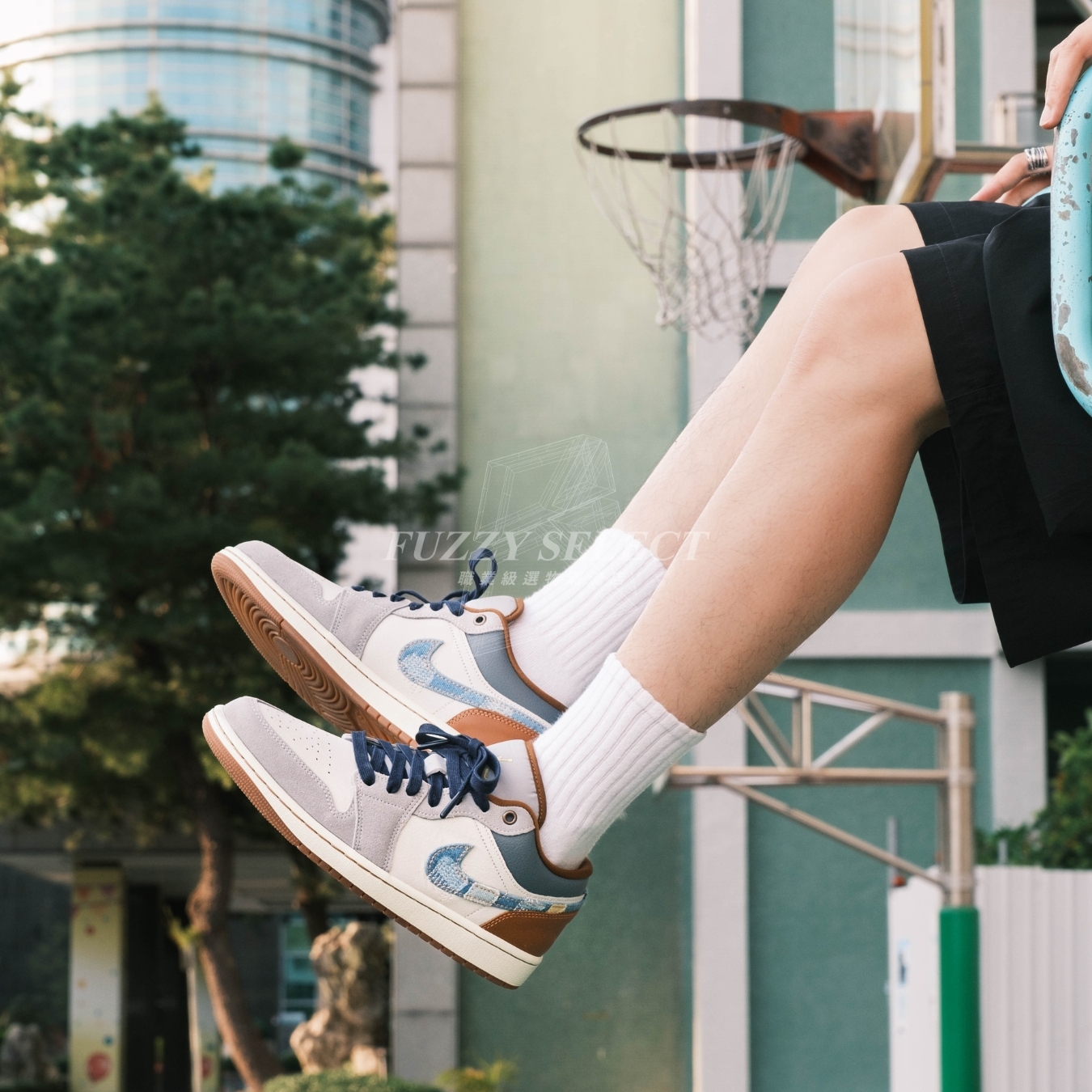 【逢甲 FUZZY】Air Jordan 1 Low Repaired Denim 單寧 牛仔 情人節 灰藍 FZ5042-041