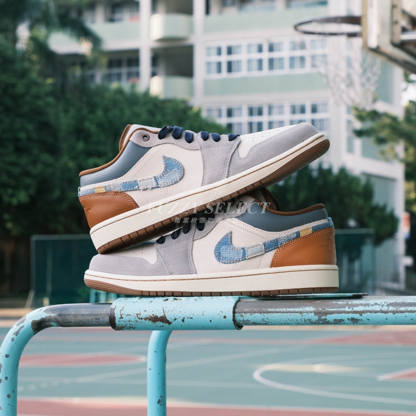 【逢甲 FUZZY】Air Jordan 1 Low Repaired Denim 單寧 牛仔 情人節 灰藍 FZ5042-041