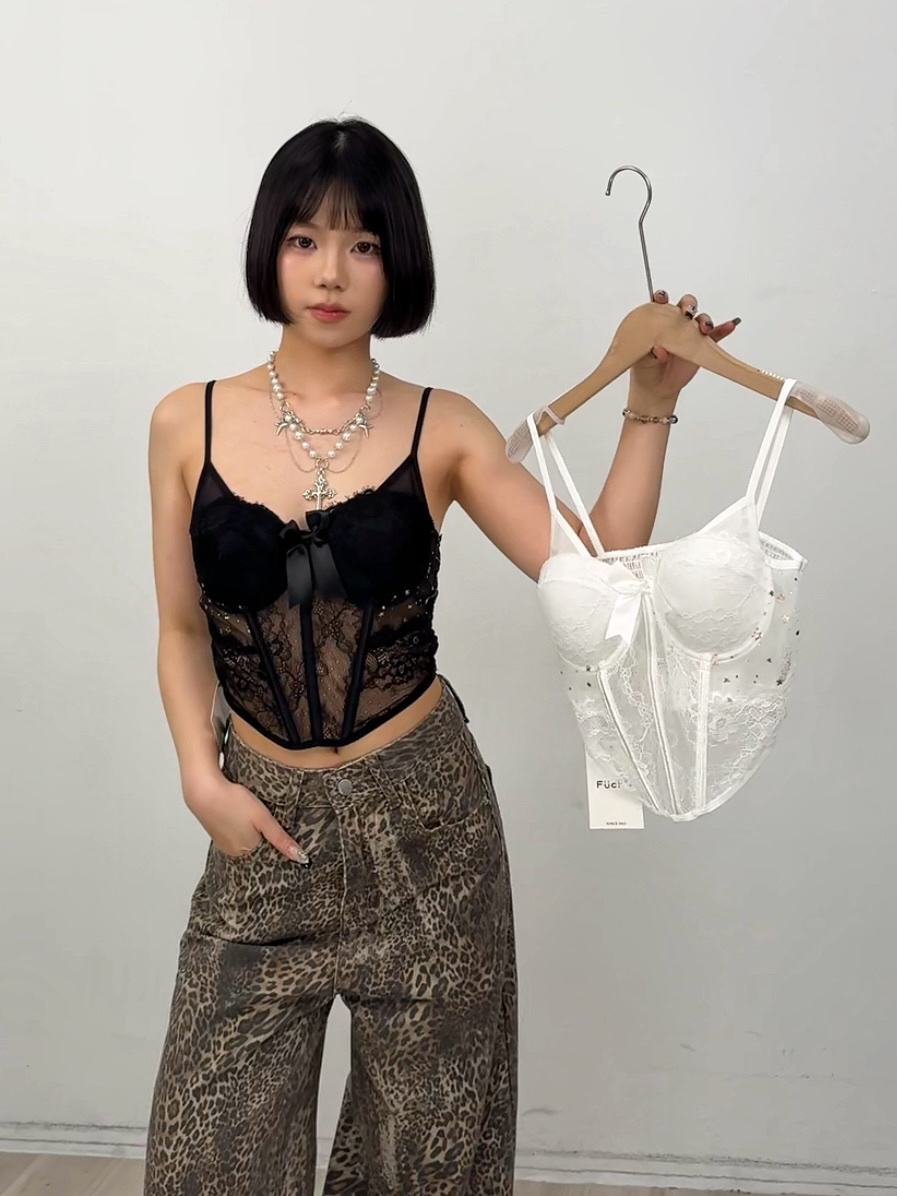 B58性感透膚馬甲背心