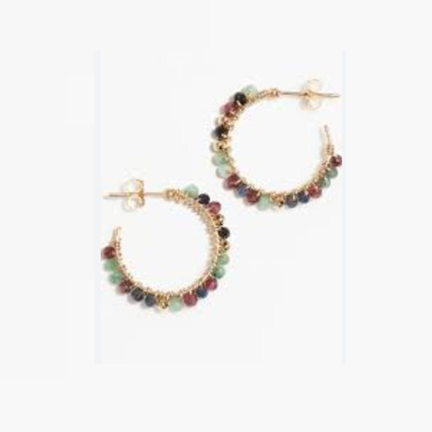 1YA0326-219 [YAY PARIS] Medium-Sized Frida Creole Earrings Précieuse #301tpfrmy161 (EU)
