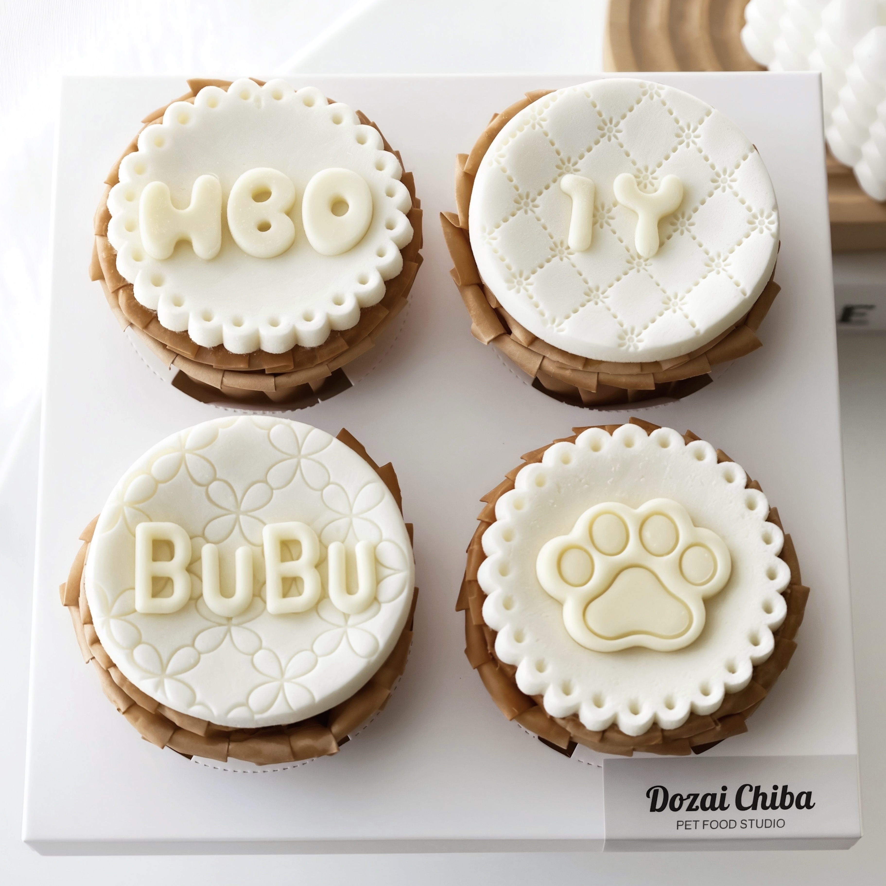 ꒰ 白色系꒱ 杯子蛋糕四入組