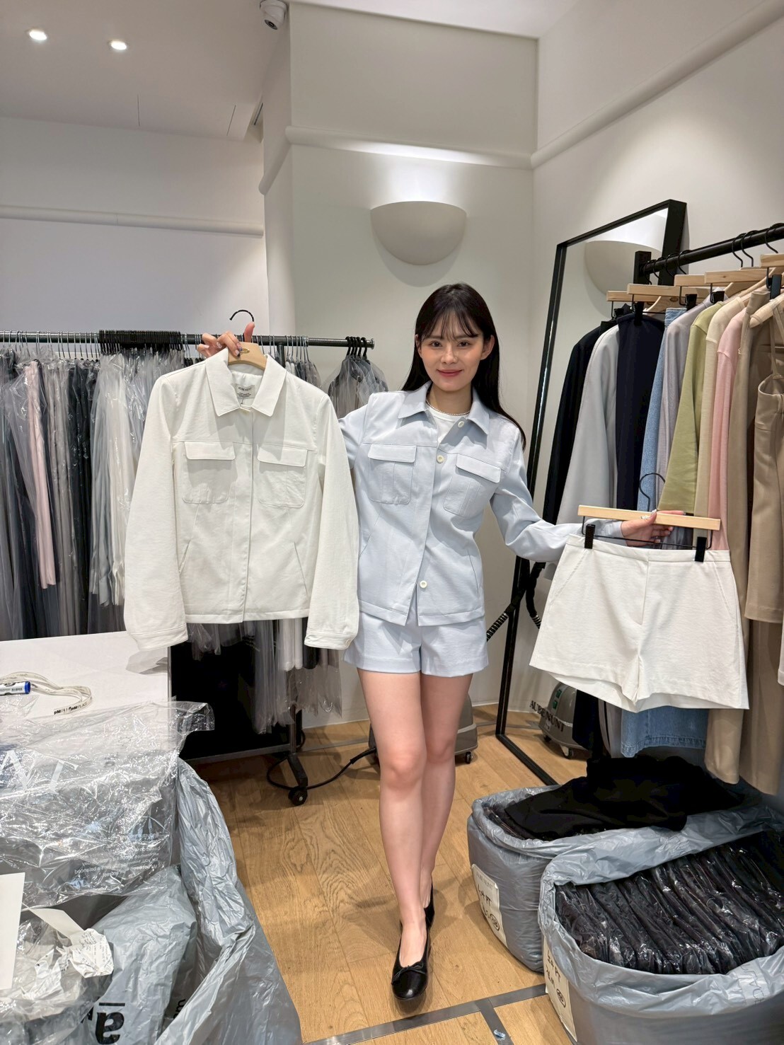 AU6048 工裝收腰外套