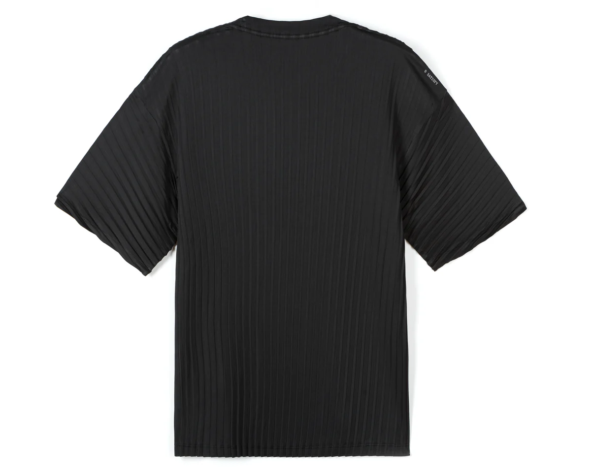 SATISFY｜AuraLite™ Pleated T‑Shirt "Black"