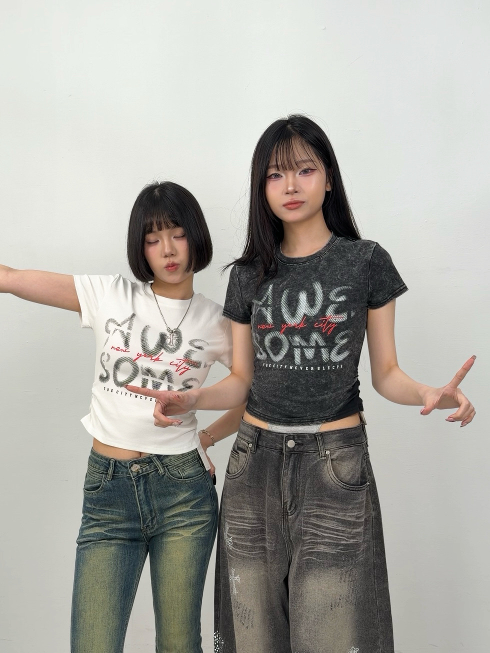 B24印花水洗短版上衣