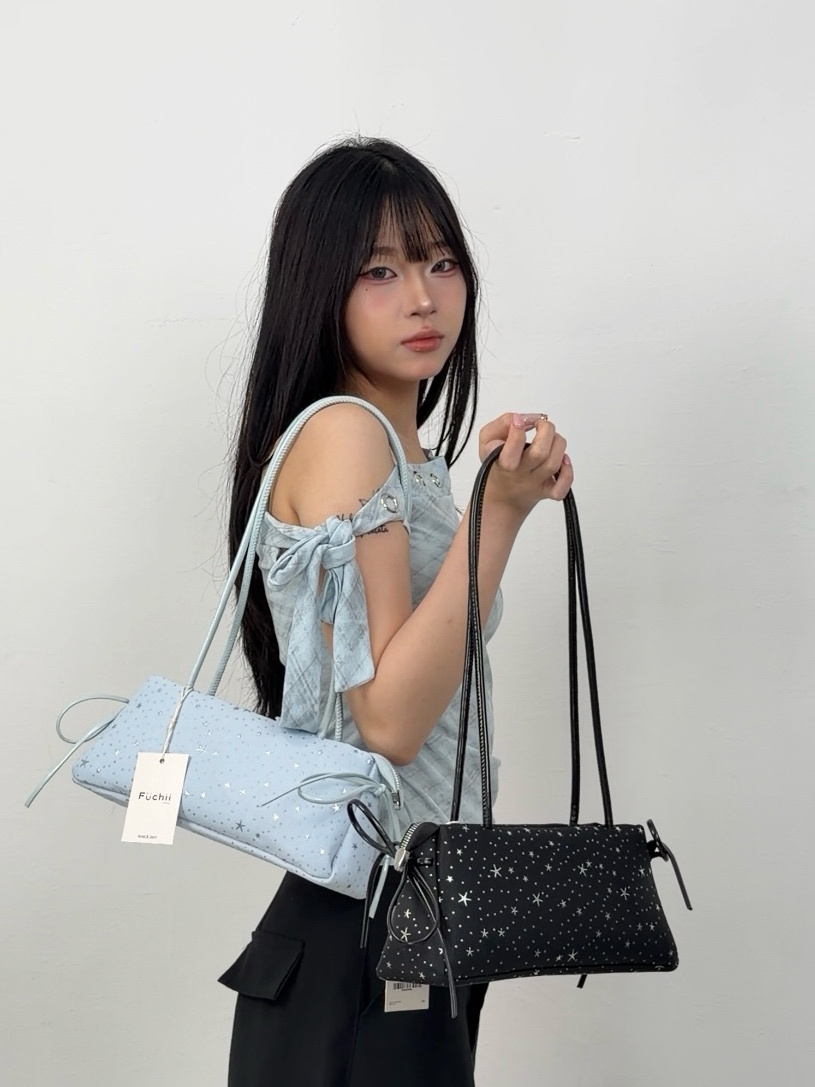 B20甜美蝴蝶結法棍腋下包