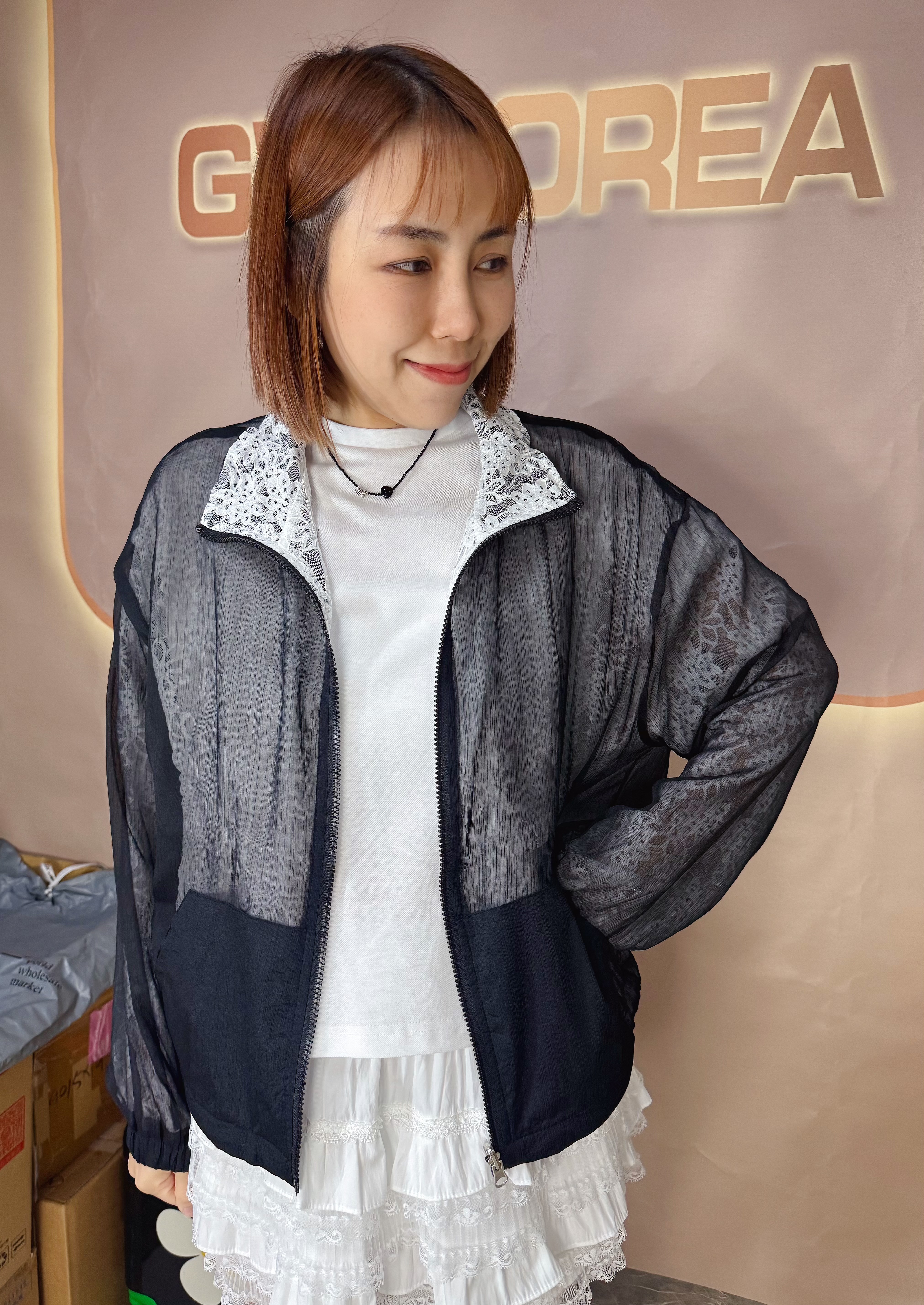 DR264110 雙面雪紡Lace外套