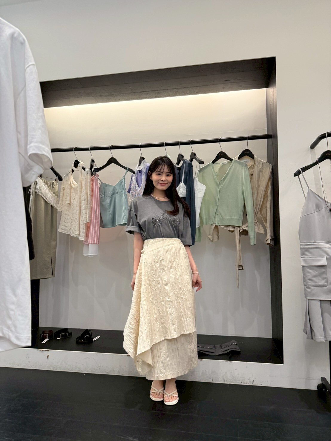 MR6018 不規則開頁後開衩半身裙