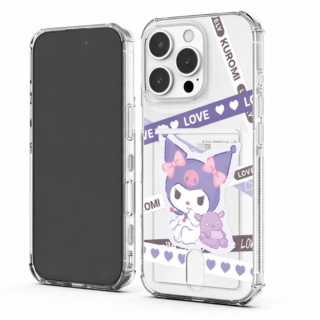 Sanrio - Clear Card Soft Case - 透明插卡槽防撞手機保護軟殼 TY