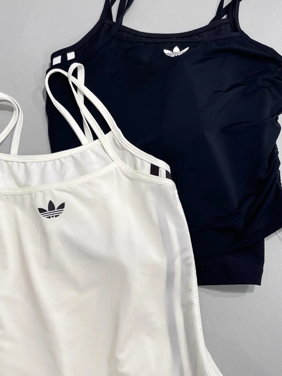 ADIDAS ADIDAS LAYERED TANK 疉穿設計 假兩件 細肩背心 小可愛 撞色 抽繩 黑色 KW4524 白色 KW4525 / 調貨