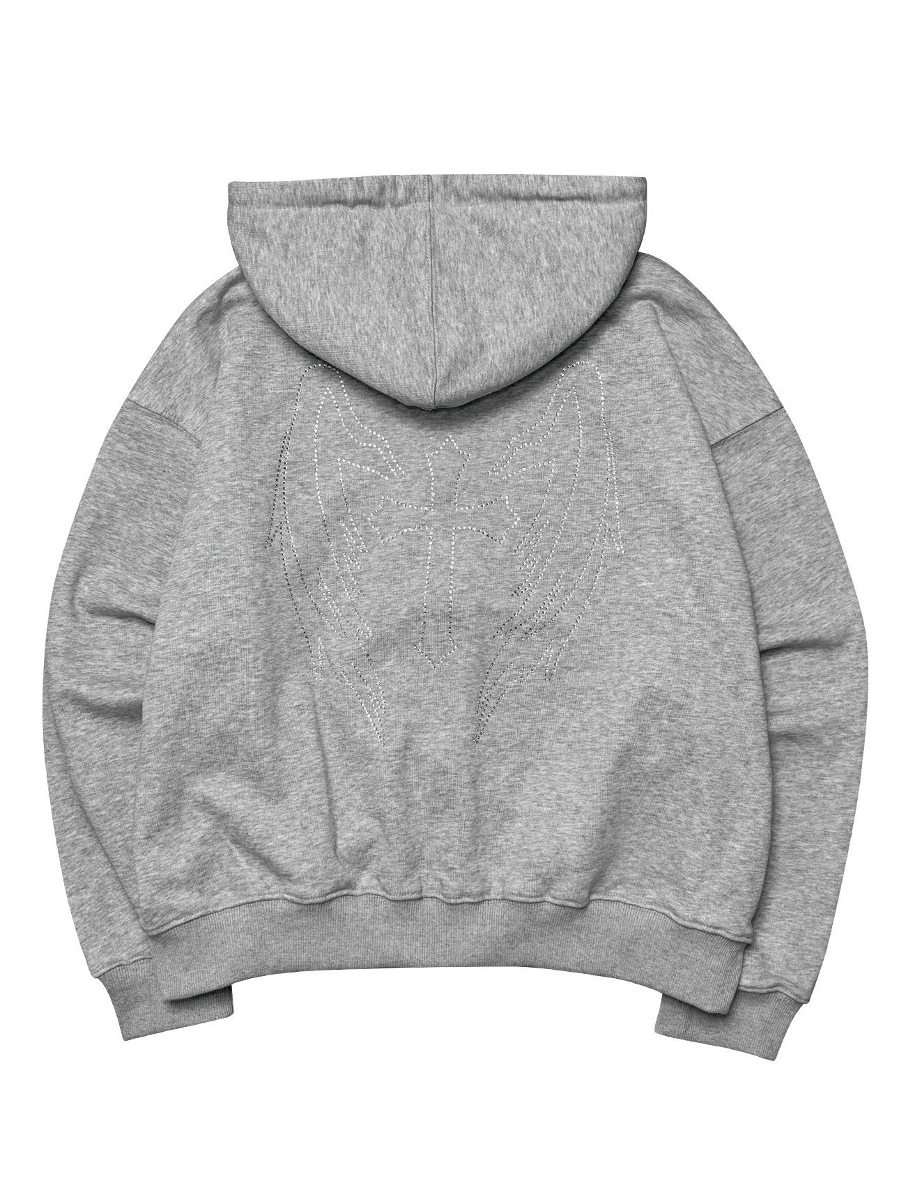 LOOXP 十字翼水鑽寬版連帽外套 9810-2