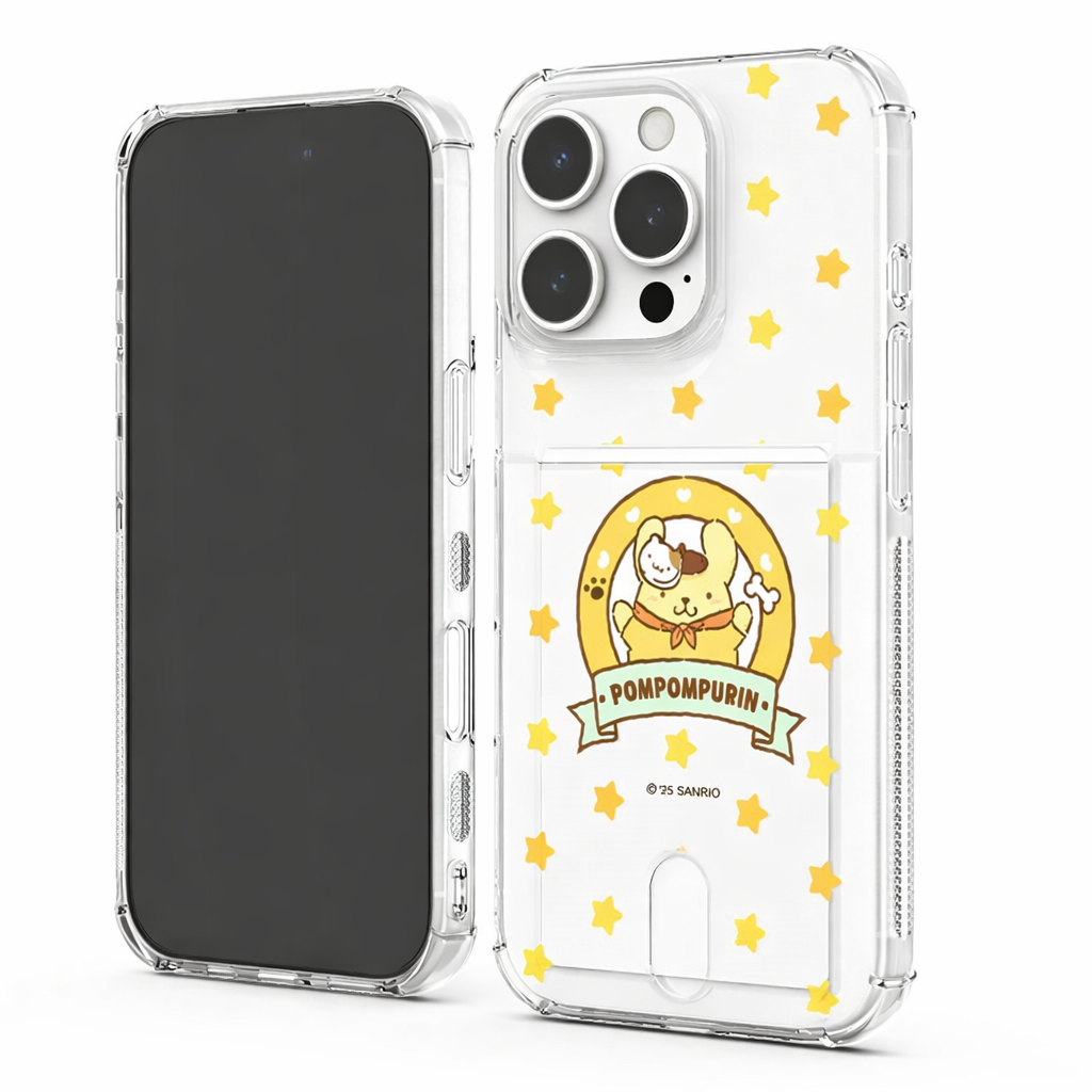 Sanrio - Clear Card Soft Case - 透明插卡槽防撞手機保護軟殼 TY