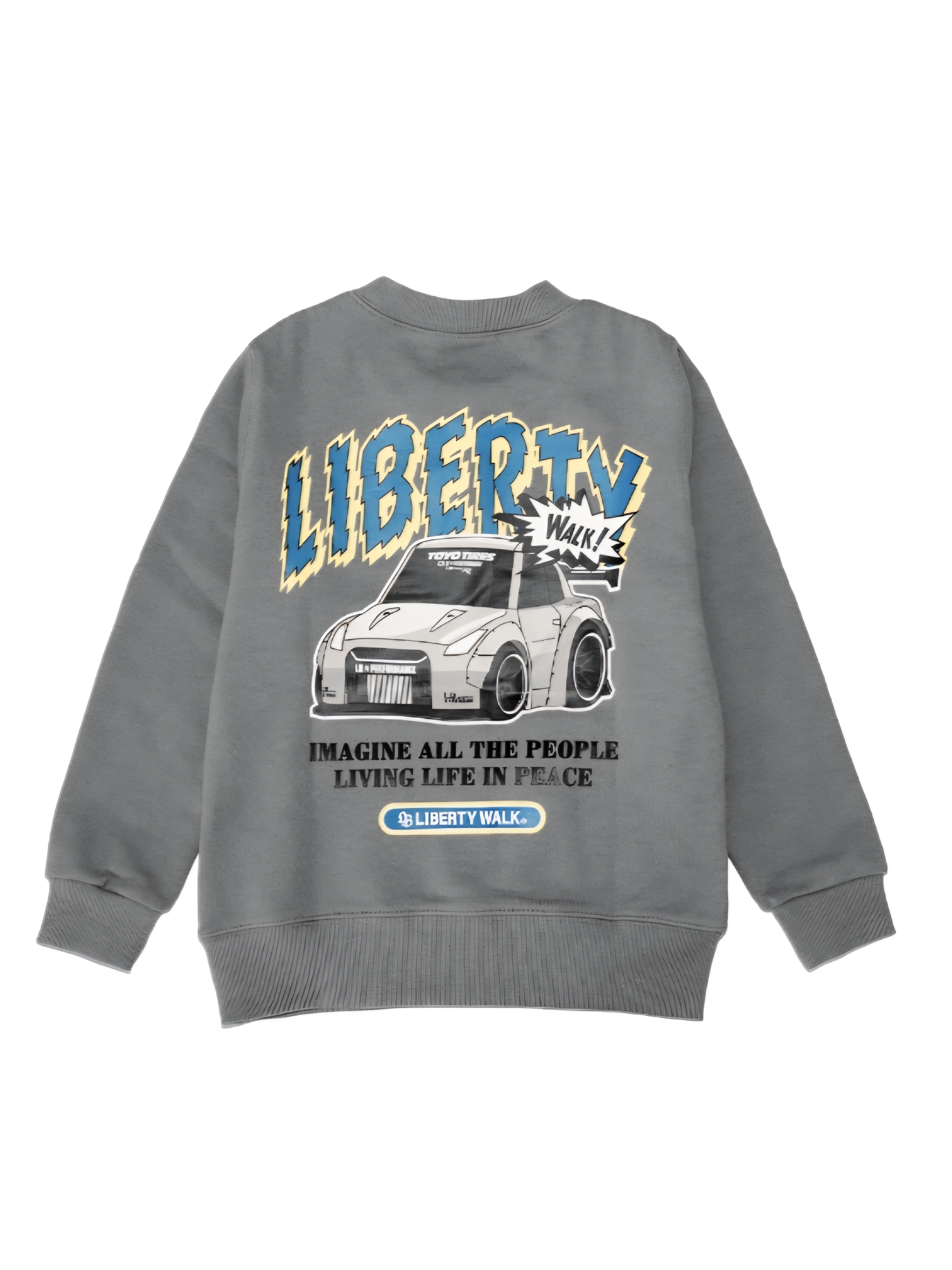 【LIBERTY WALK】【KIDS】0404發售新品QubeCarz Combo LB 35 Kids Sweatshirt Gray