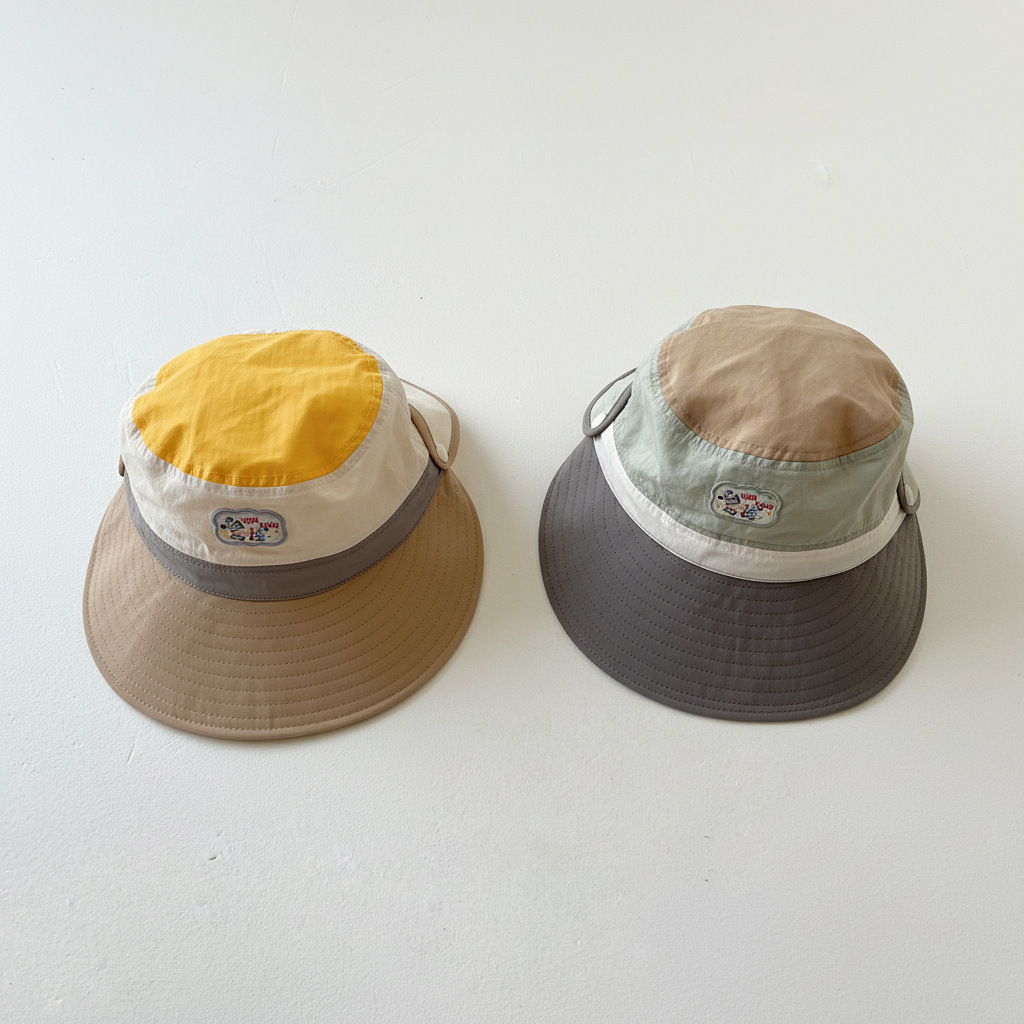 日光拼色 可拆式遮陽帽
