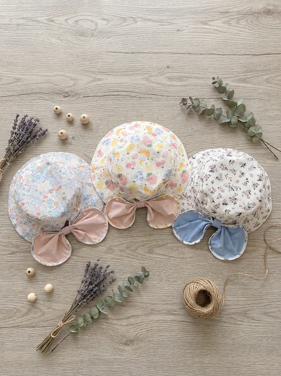 夏日花果 可拆式遮陽帽